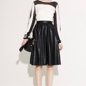 Search for Sanity Black A-Line Leather Skirt
